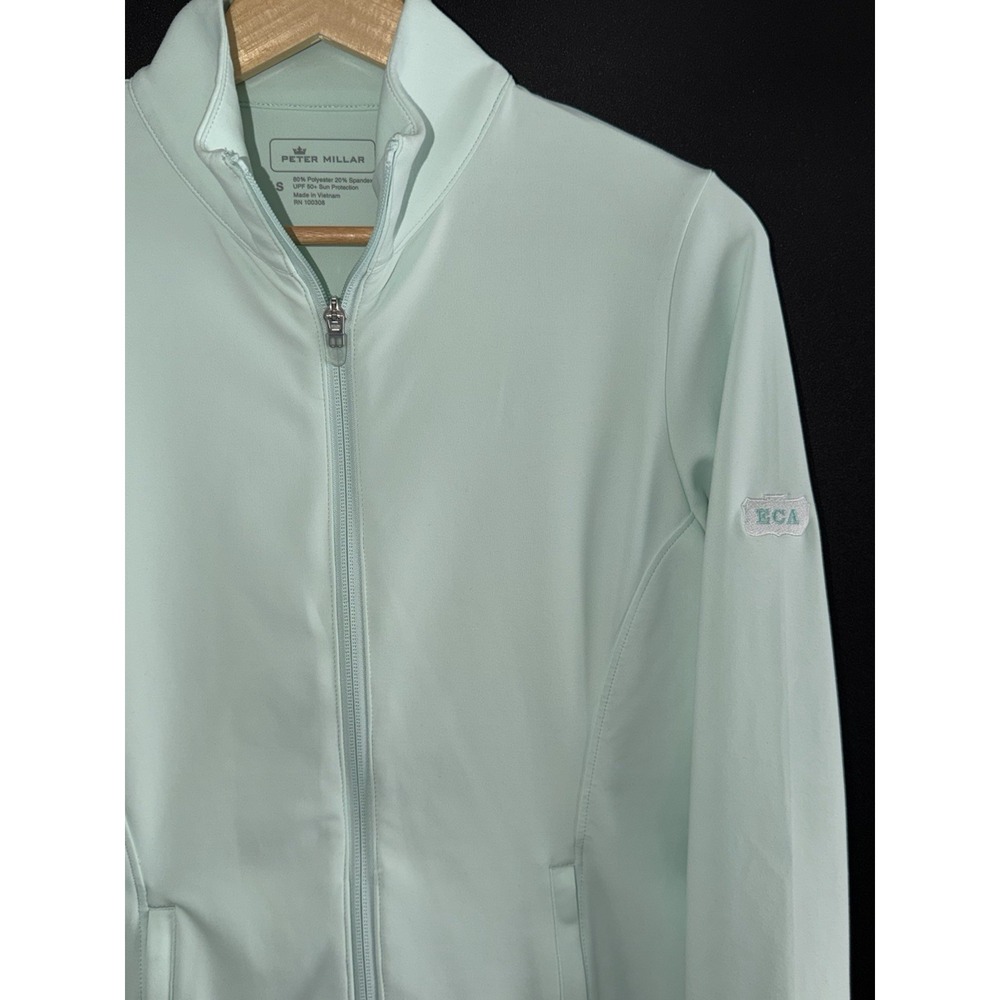 Peter Millar Pebble Beach Women's Golf Jacket Mint Green Full Zip UPF 50+ S